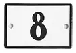 Emalikyltti no "8", 6 x 4 cm - Emaliset numerokilvet, pienet - 946-084-8 - 1