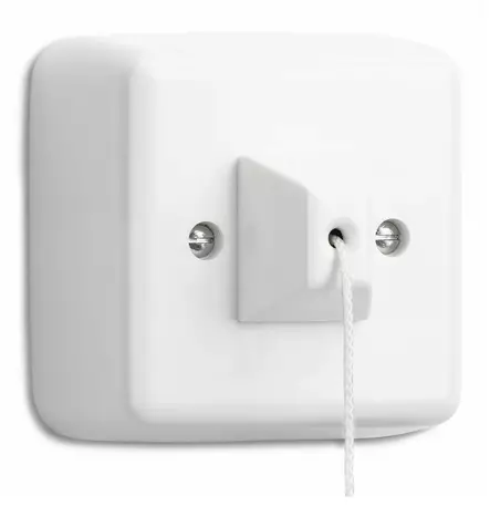 Vaihtokytkin, lankakytkimellä - Valkoiset bakeliittikytkimet - 516-102-9 - 2