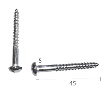 Pallokantainen uraruuvi 5,0 x 45 - Pallokantaiset uraruuvit - 890-006-9 - 2