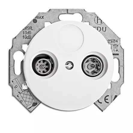 RTV+TV (posliinikehykselle) - Valkoiset pistorasiat ja kytkimet, THPG - 517-144-19 - 1