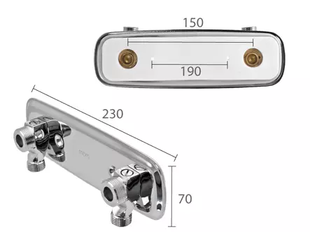Seinäasennuslevy, suluin - Lisävarusteet hanoihin - 418-008-9 - 2