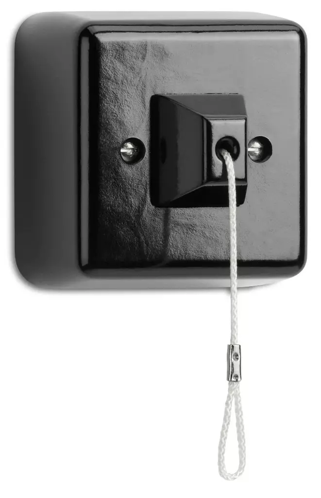 Vaihtokytkin, lankakytkimellä - Mustat bakeliittikytkimet - 516-103-9 - 1