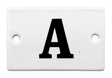 Kirjain 6 x 4 cm, emaloitu - Emaliset kirjainkilvet - 947-042-A - 2