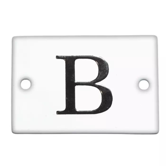 Kirjain 6 x 4 cm, emaloitu - Emaliset kirjainkilvet - 945-022-B - 1