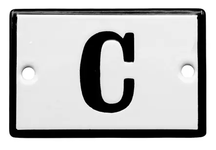 Kirjain 6 x 4 cm, emaloitu - Emaliset kirjainkilvet - 947-042-C - 1