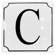 Kirjain 12 x 12 cm, emaloitu - Emaliset kirjainkilvet - 944-022-C - 1