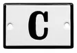 Kirjain 6 x 4 cm, emaloitu - Emaliset kirjainkilvet - 947-042-C - 1