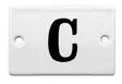 Kirjain 6 x 4 cm, emaloitu - Emaliset kirjainkilvet - 947-042-C - 1