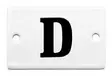 Kirjain 6 x 4 cm, emaloitu - Emaliset kirjainkilvet - 947-042-D - 2