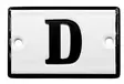 Kirjain 6 x 4 cm, emaloitu - Emaliset kirjainkilvet - 947-042-D - 1